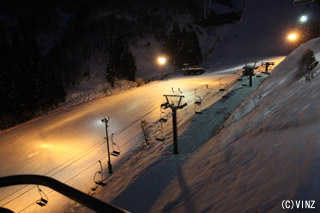 石川県 大倉岳高原スキー場　ファミリーゲレンデ　ナイター